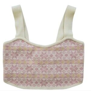 NWOT Intimately Free People Sweater Cami Tank Small Pink Cream New Without Tag